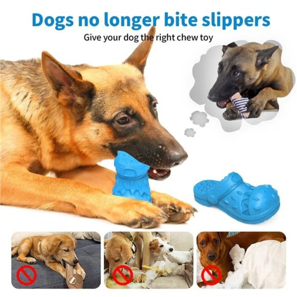 Dog Toys for Aggressive Chewers Large Breed, Slipper Shape Squeaky